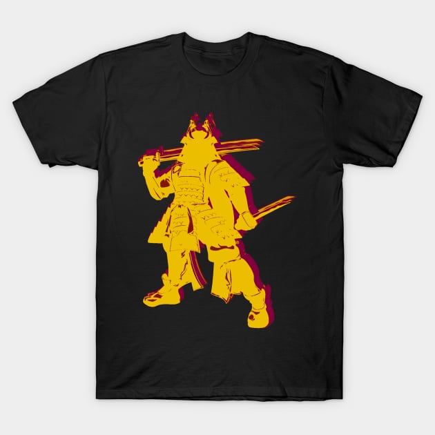 No Face Samurai Golden T-Shirt by CharlieCreator